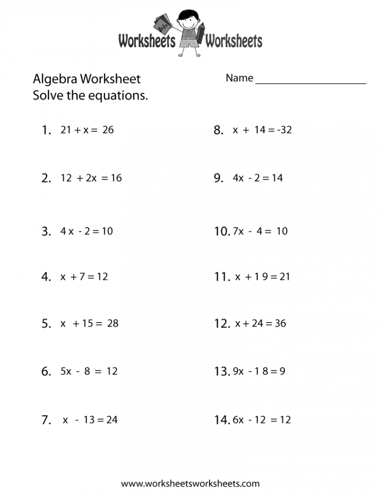 Related image  Algebra worksheets, Basic algebra worksheets