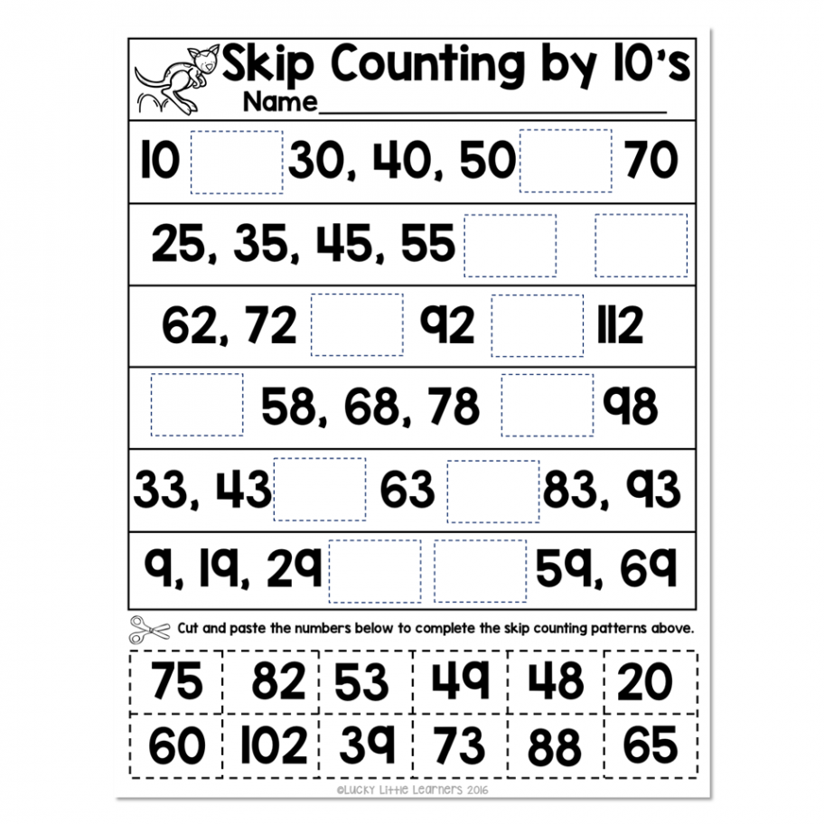 Skip Counting - Number Line Worksheet  - Skip Counting by 0