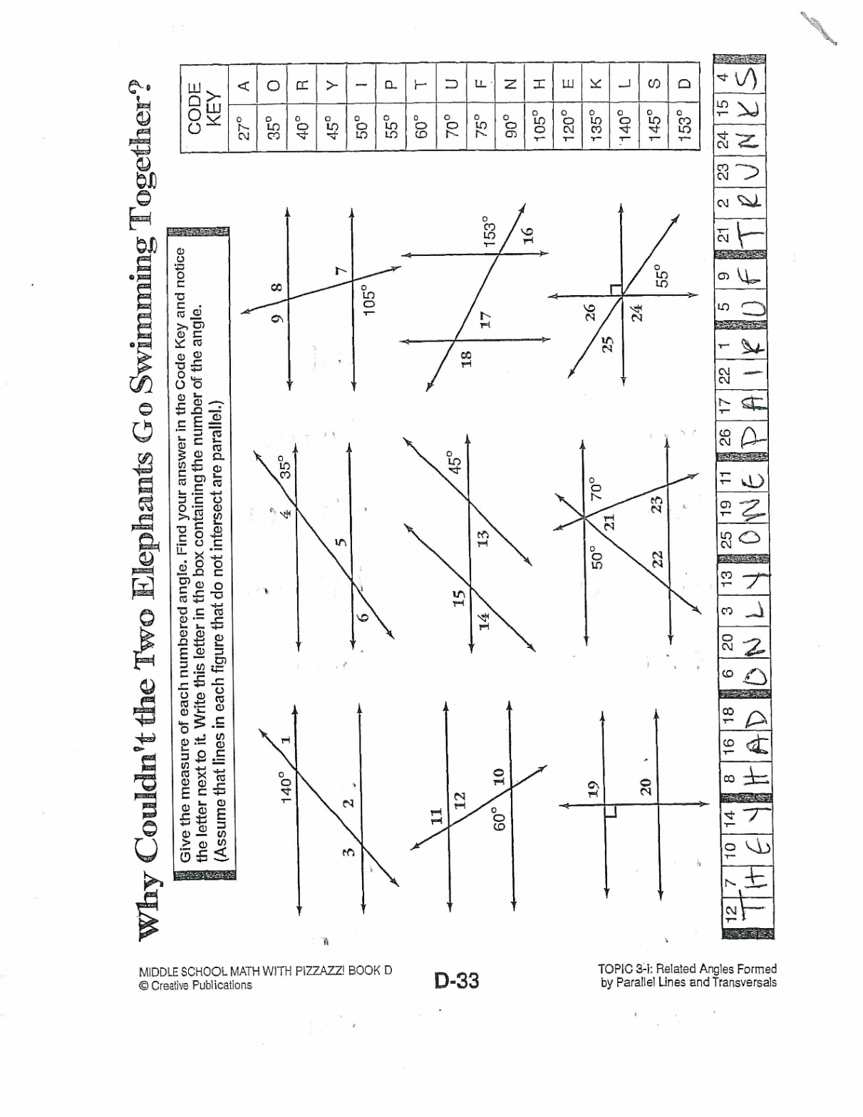 SOLUTION: The Angle Relationship Worksheet - Studypool