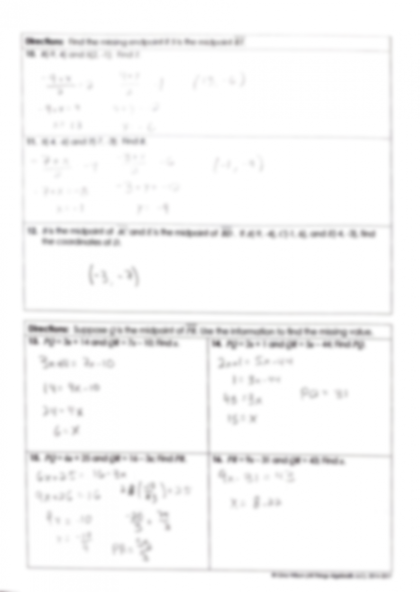 SOLUTION: Unit  Distance and Midpoint Formulas Geometry Basics