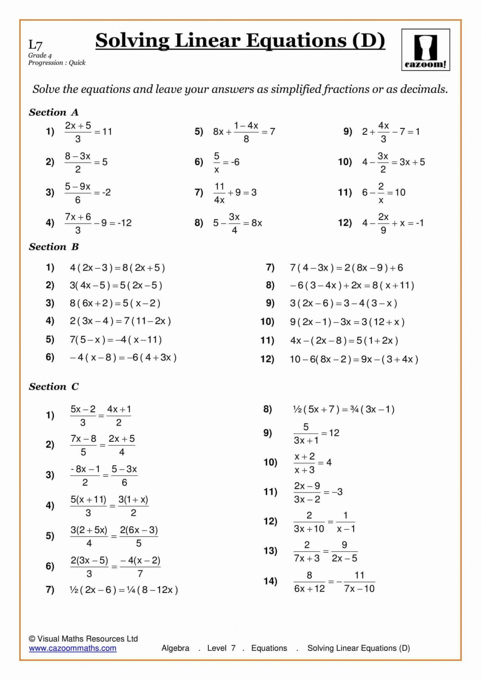 Solving Equations with Fractions Worksheet Pin On Printable Blank