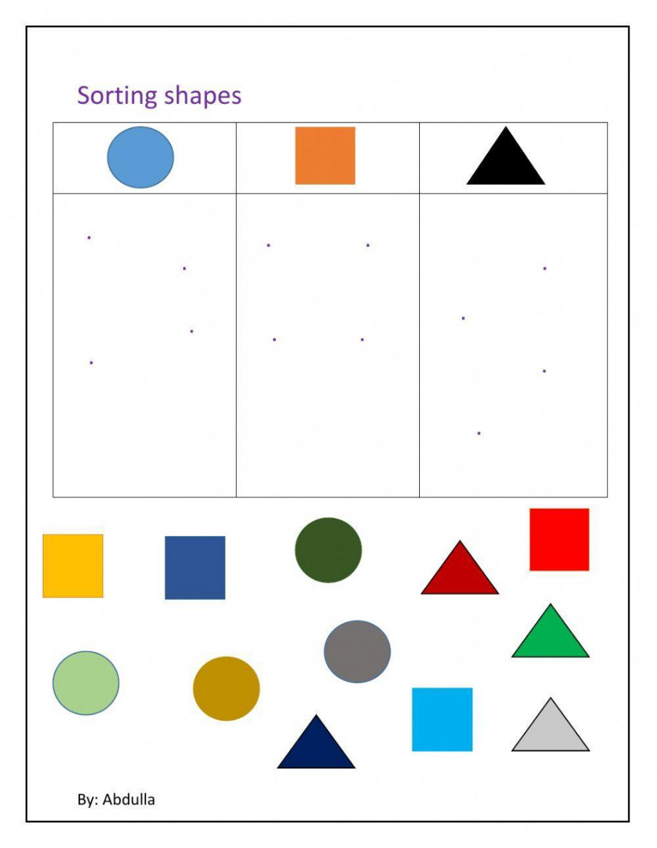 Sorting shapes interactive worksheet  Live Worksheets