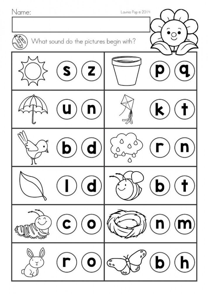 Spring Kindergarten Math and Literacy Worksheets & Activities