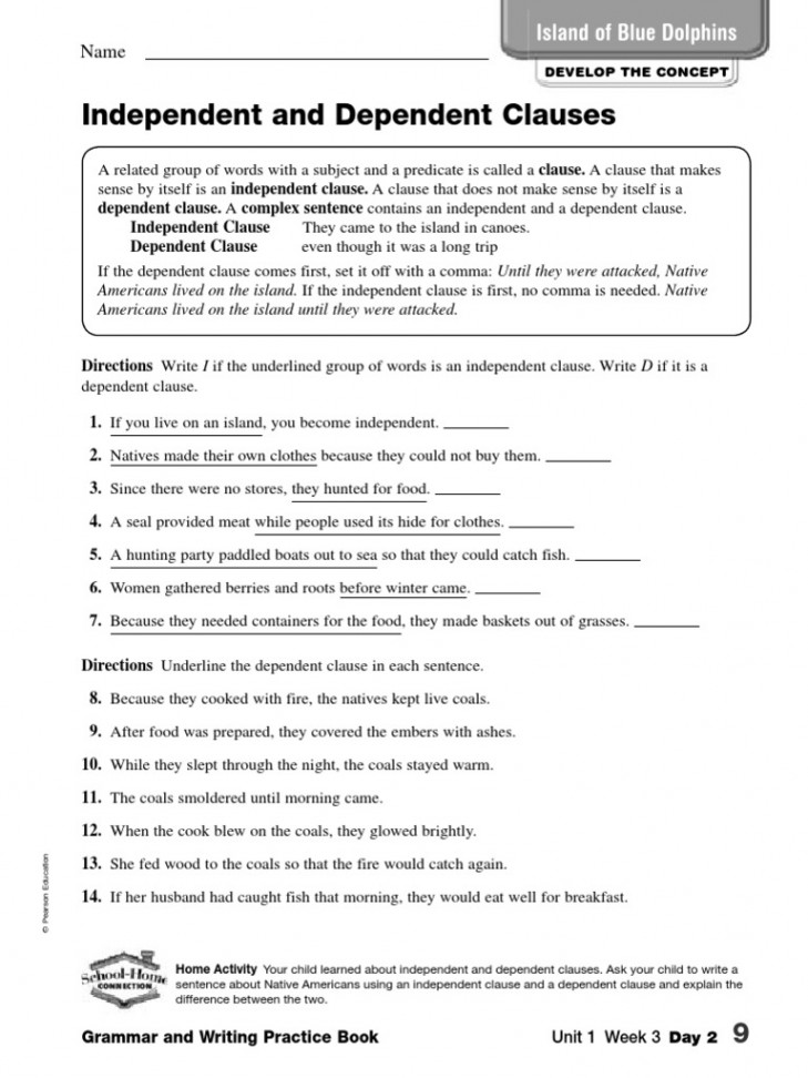 th Grade Clauses Worksheets II  PDF  Clause  Leather