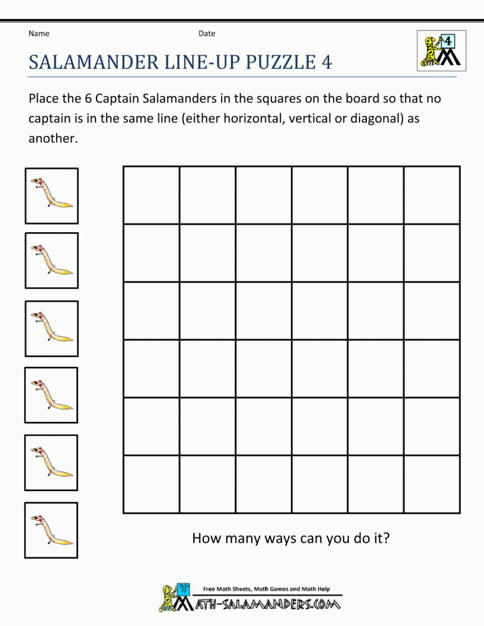 th Grade Math Puzzles