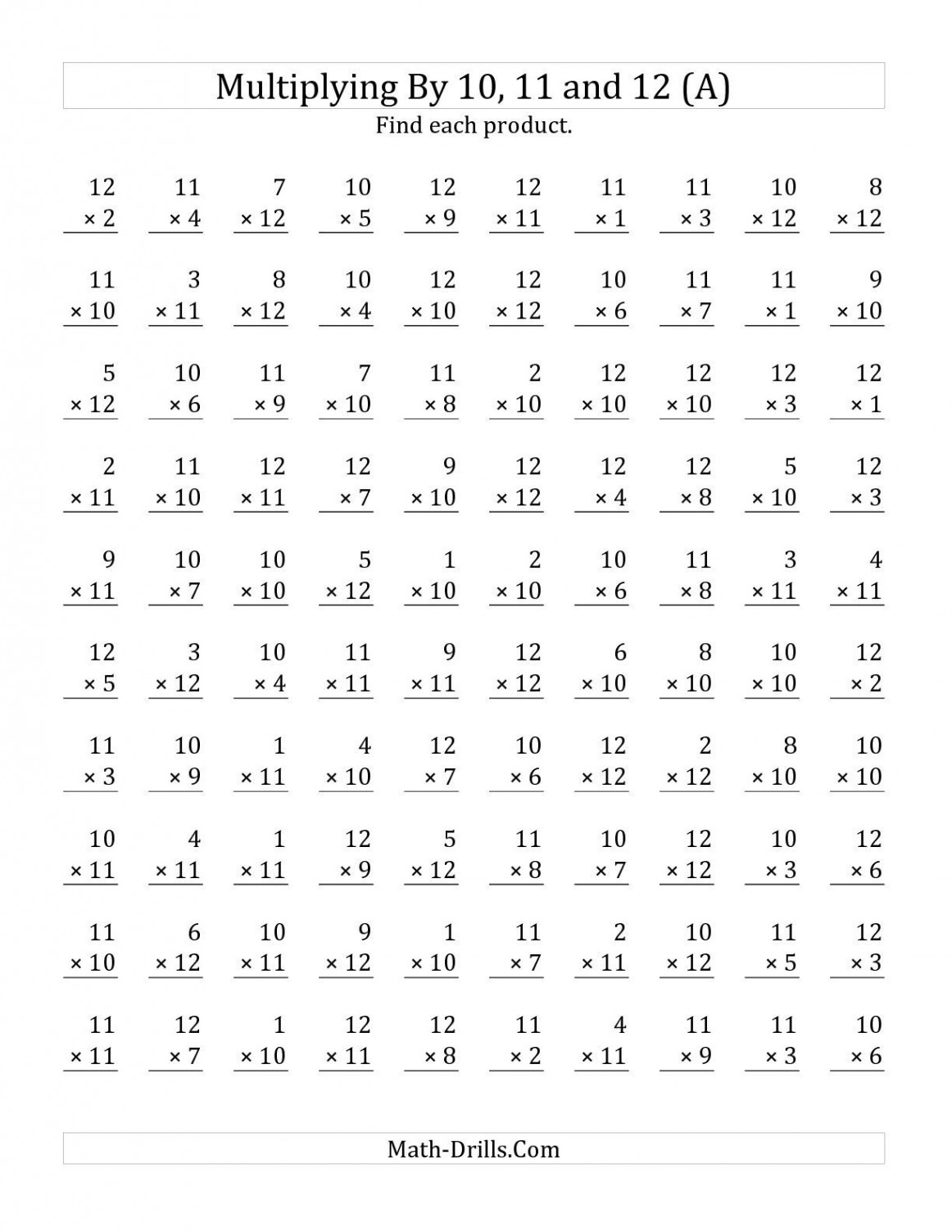 The Multiplying  to 2 by 0,  and 2 (A) math worksheet from