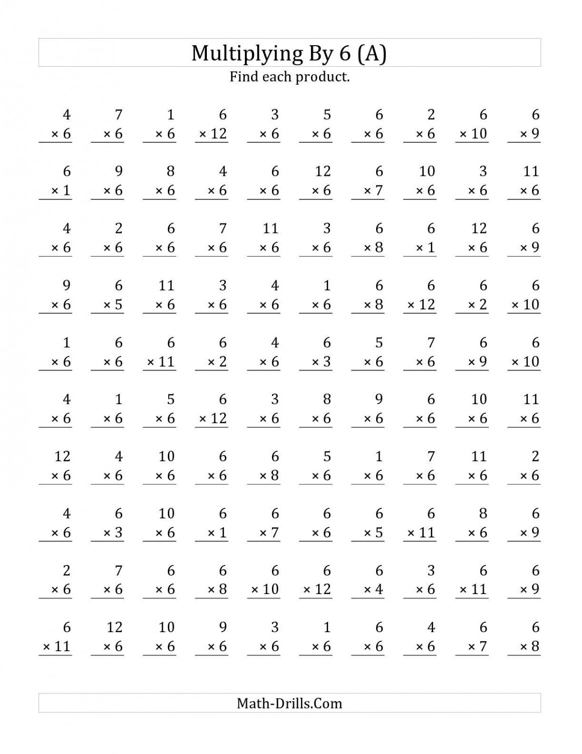 The Multiplying  to 2 by  (A) math worksheet from the Multipli