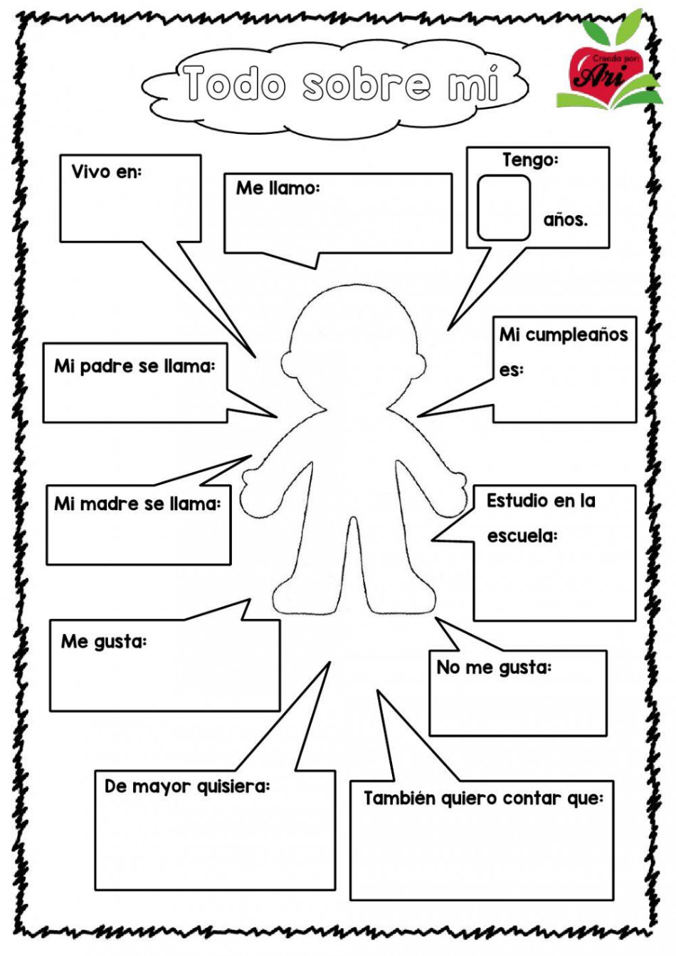 Todo sobre mi exercise  Live Worksheets