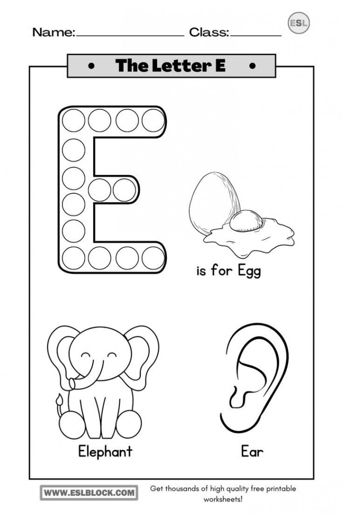 Tracing the Letter E Worksheets  Letter e worksheets, Tracing