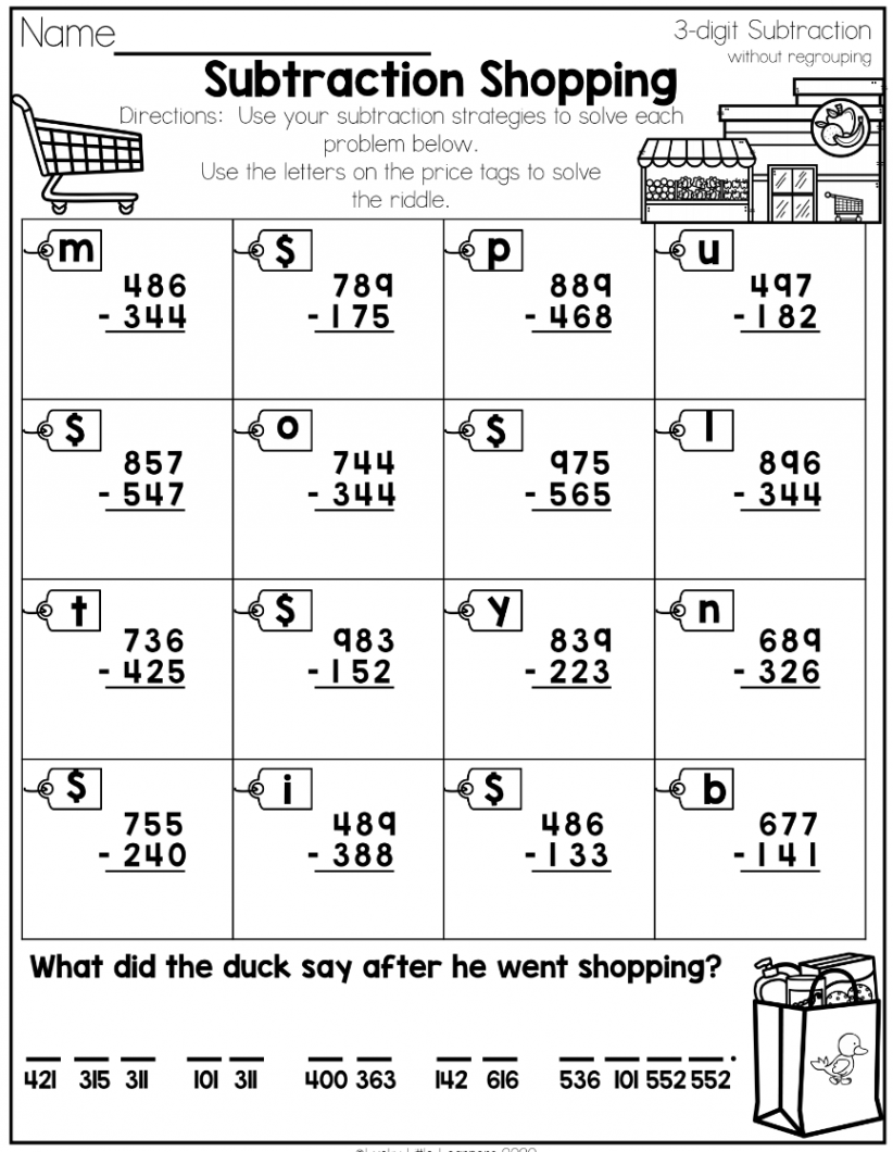 Using nd Grade Math Worksheets to Teach -Digit Subtraction With