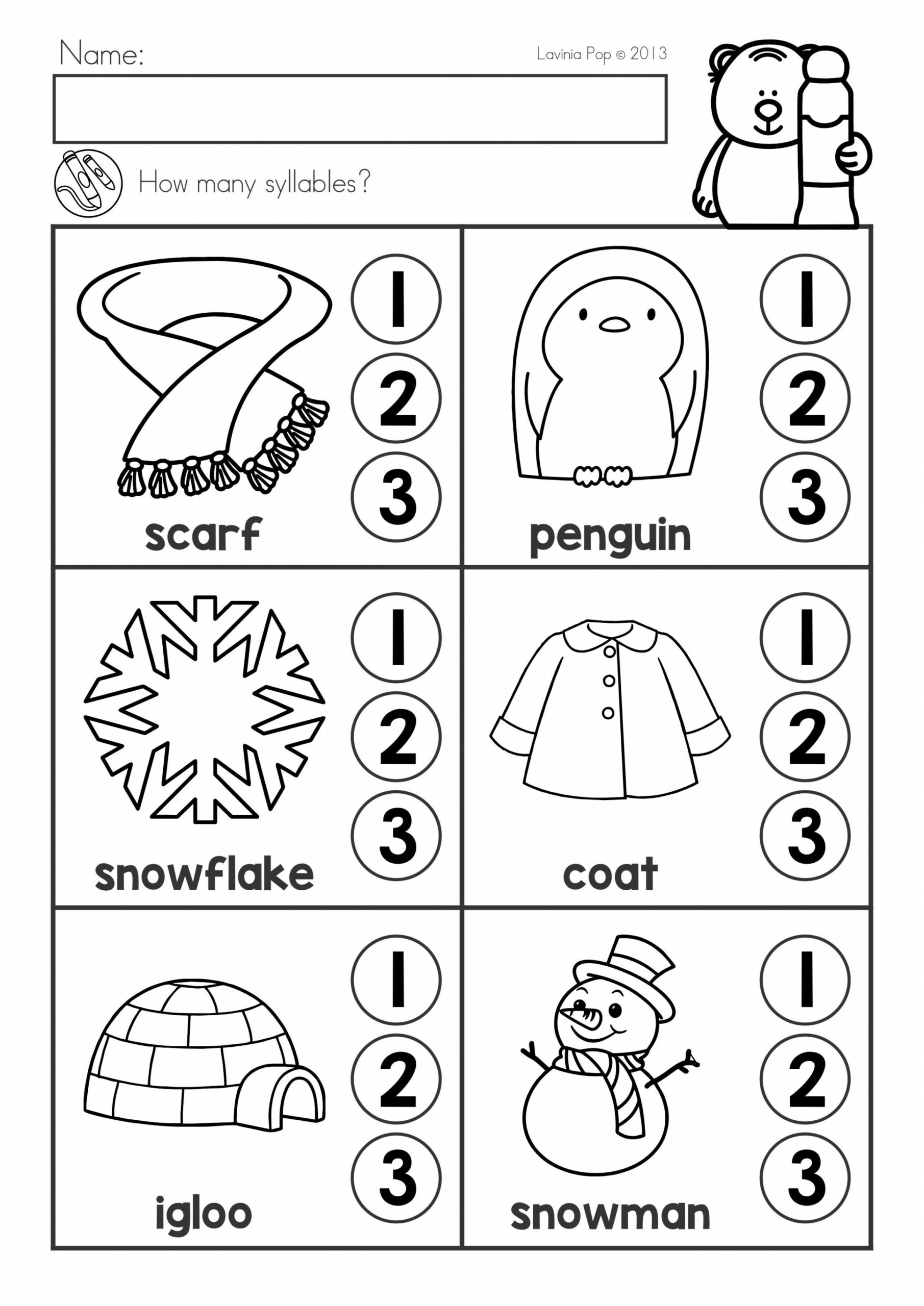 Winter Literacy Worksheets and Activities No Prep  Kindergarten