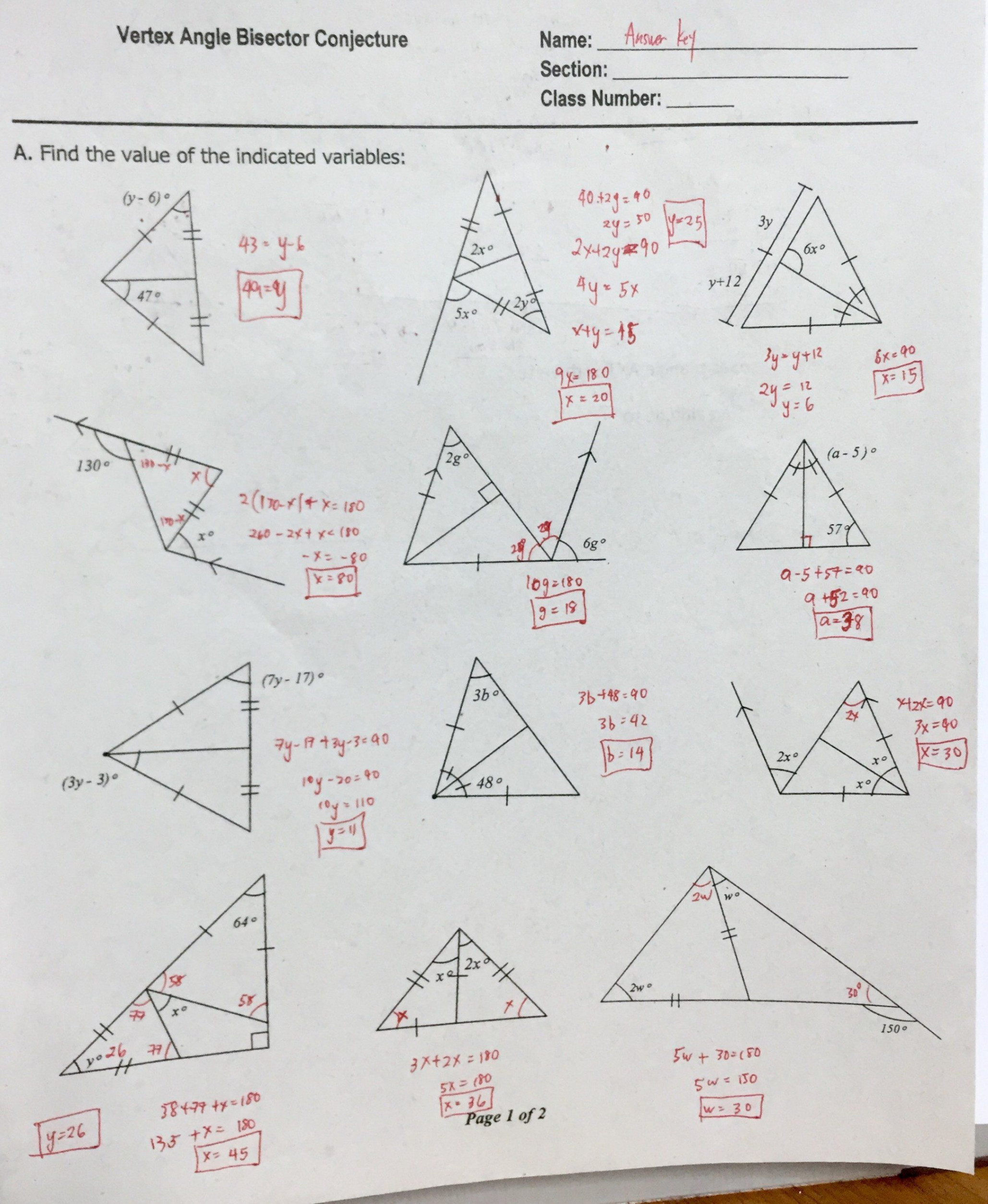 Worksheet Triangle Sum And Exterior Angle Theorem  Triangle