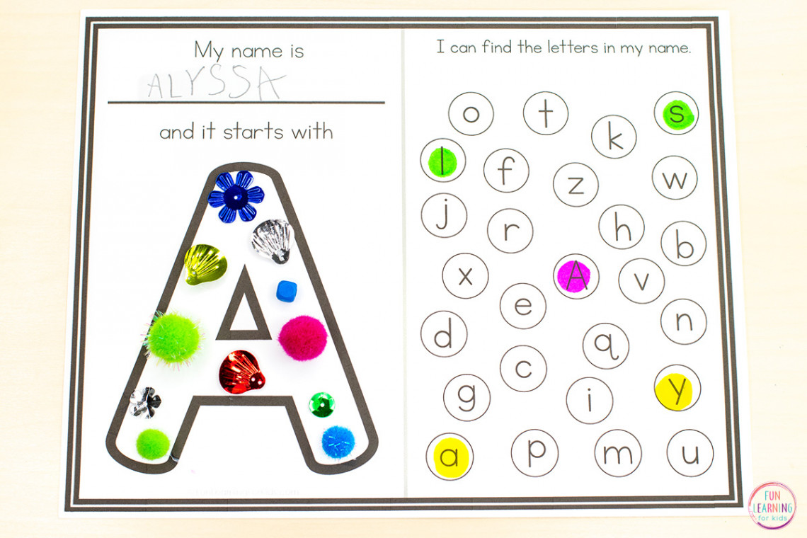 All About Me Name Worksheets - Letters in My Name