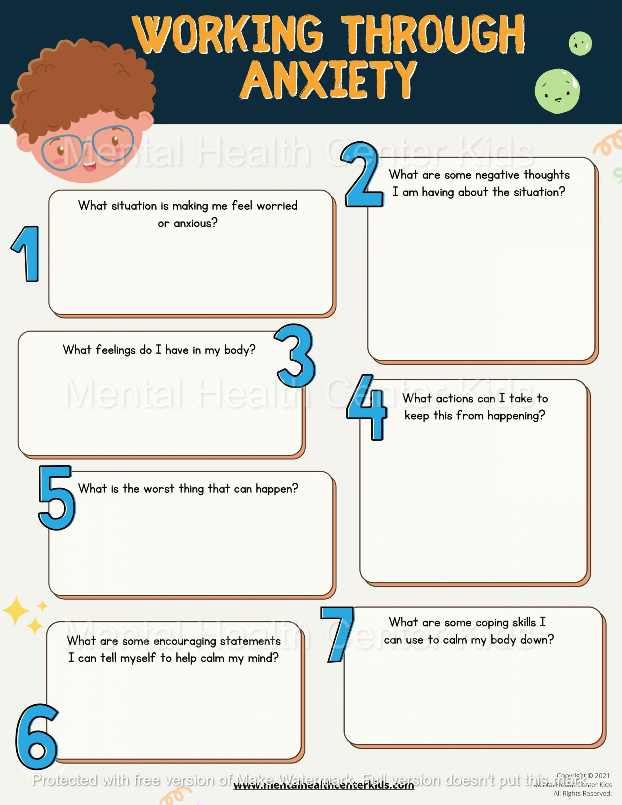 Anxiety Worksheets for Kids