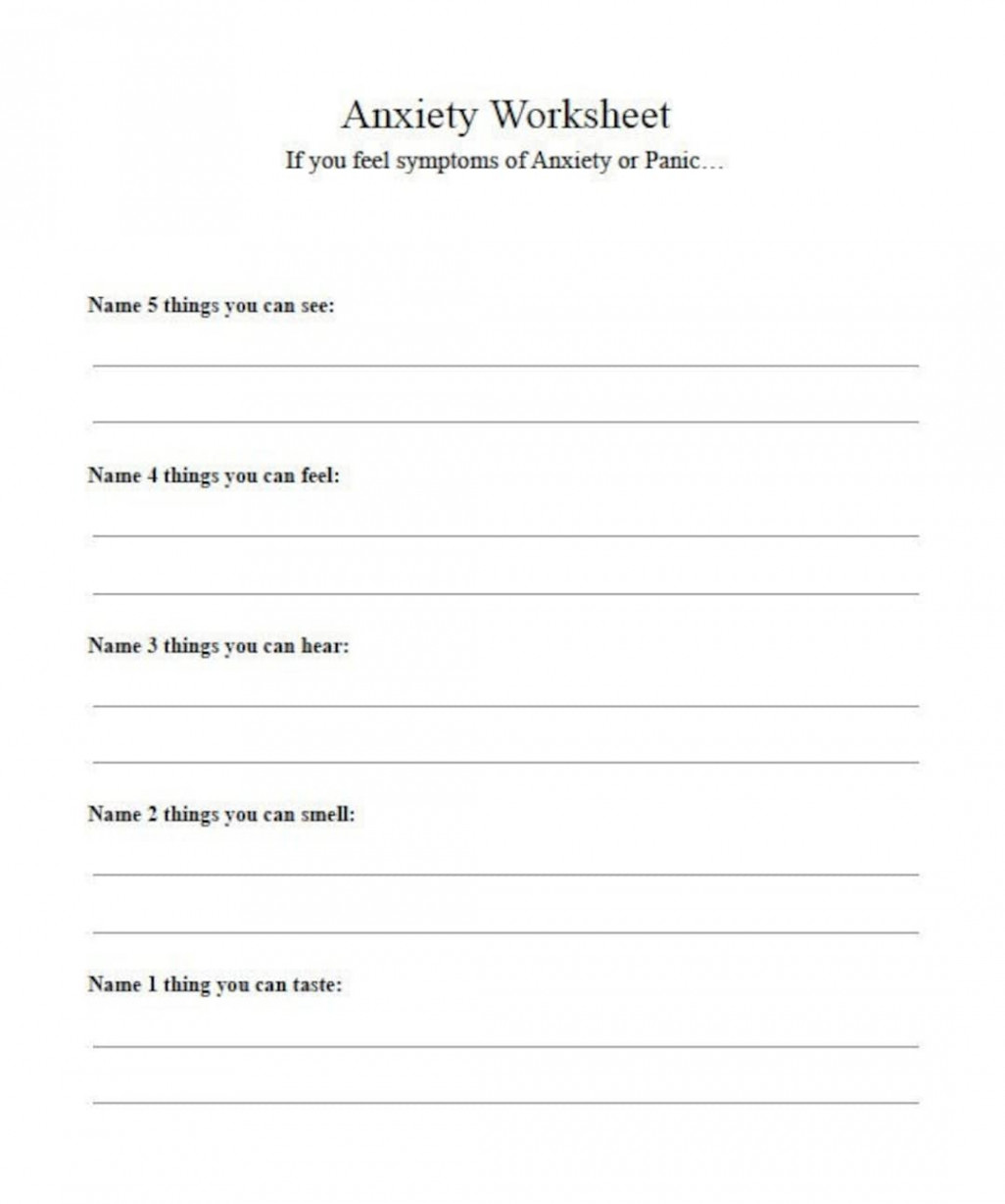 Anxiety Worksheets for Teenagers PDF - Etsy