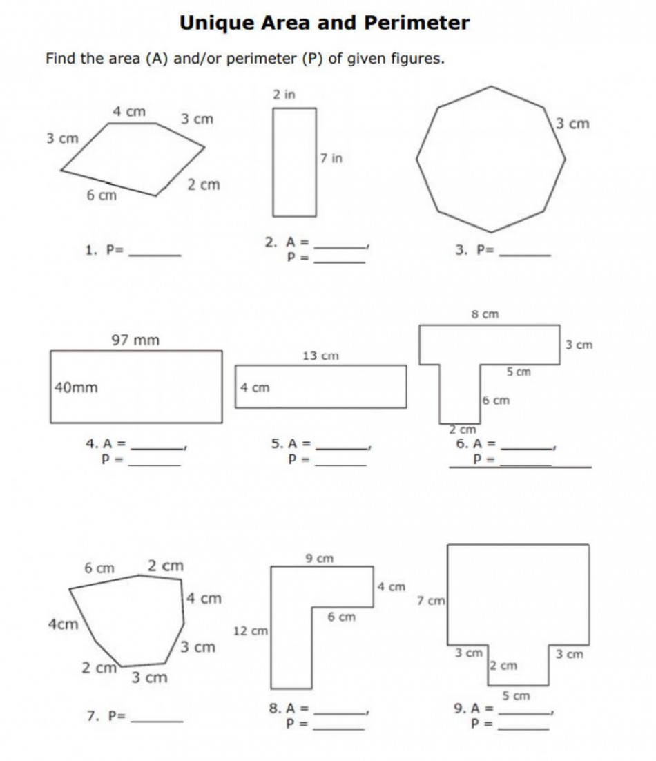 Areas of polygons worksheet  Live Worksheets