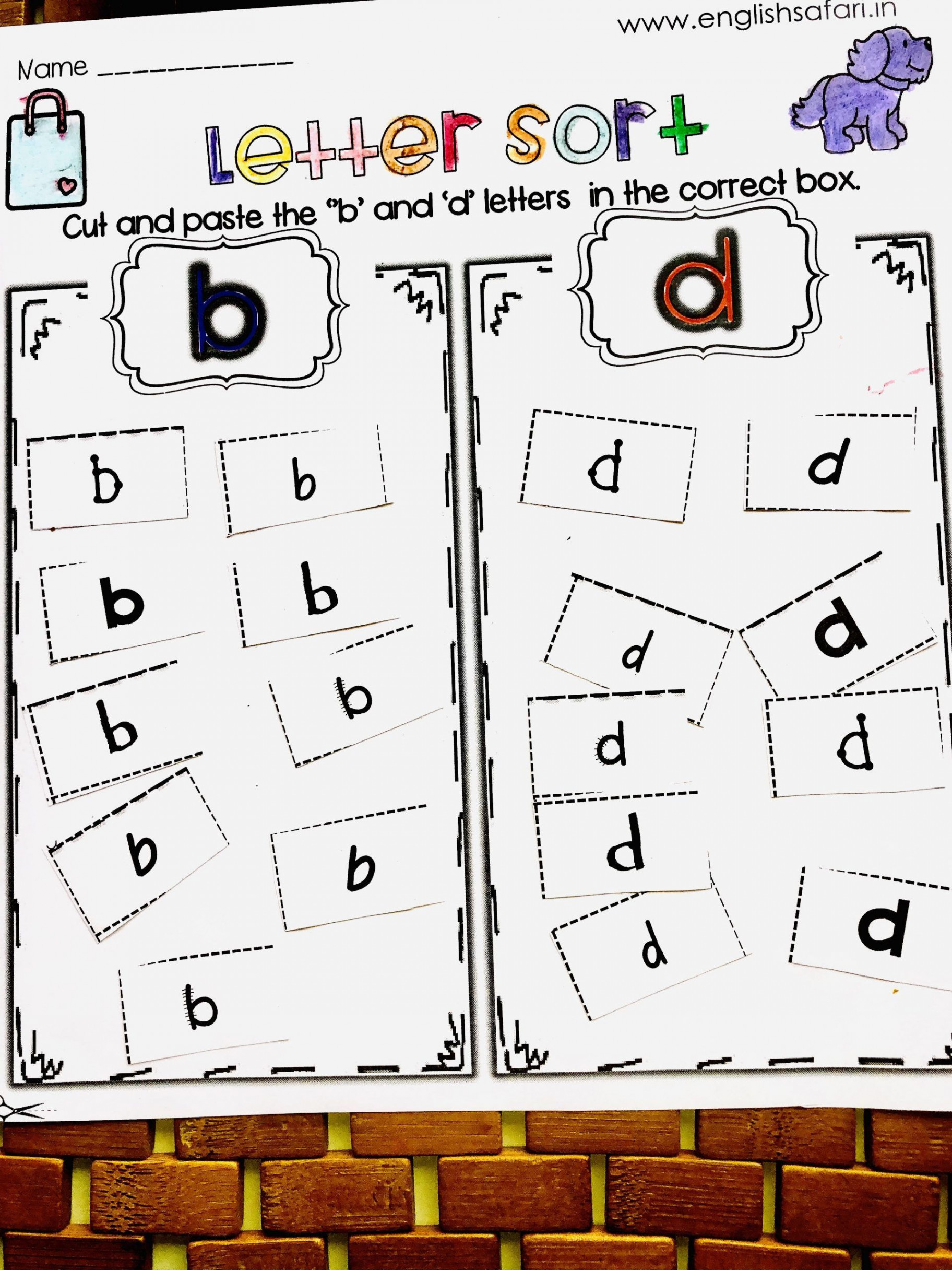 B and D Worksheet B and D Confusion Worksheets Free  Letter