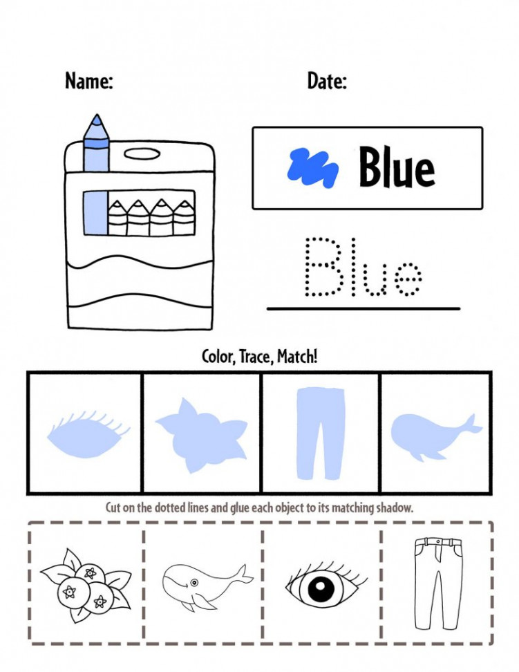 Blue Color Activities and Worksheets for Preschool! ⋆ The