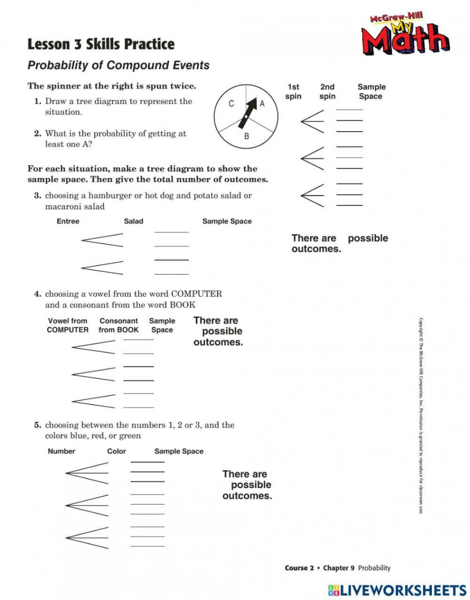 Chapter  Lesson  - Probability of Compound Events online