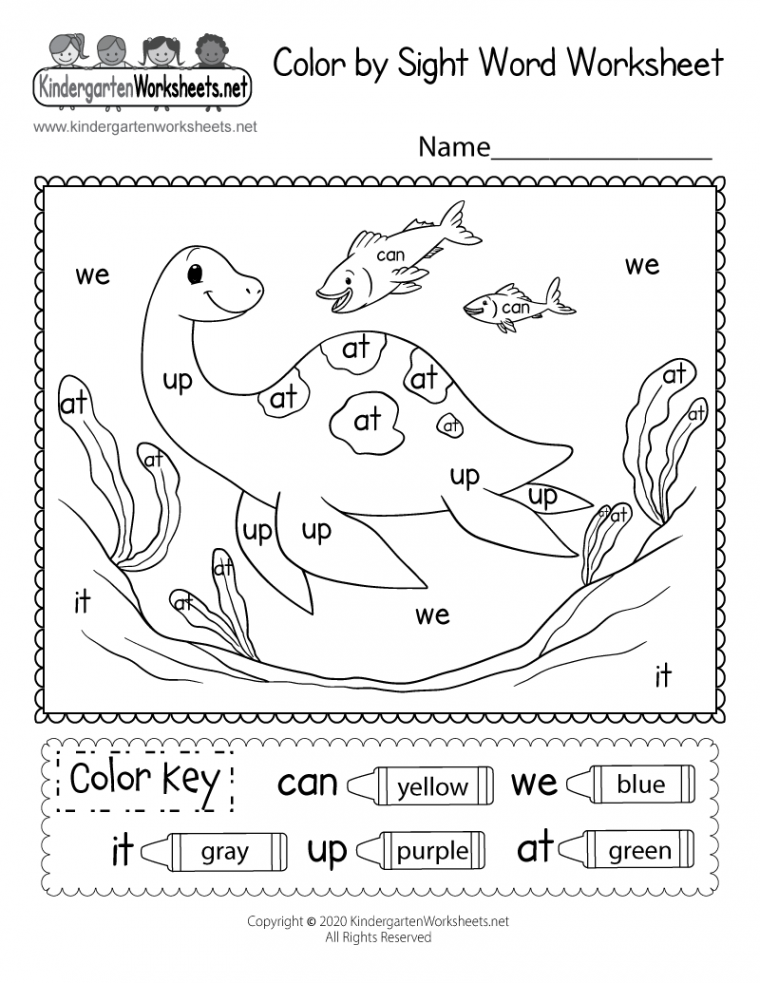 Color by Sight Word Worksheet - Free Printable, Digital, & PDF