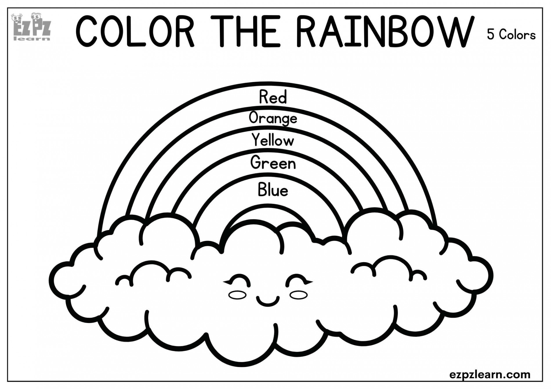 Colors Rainbow Coloring Page - Ezpzlearn