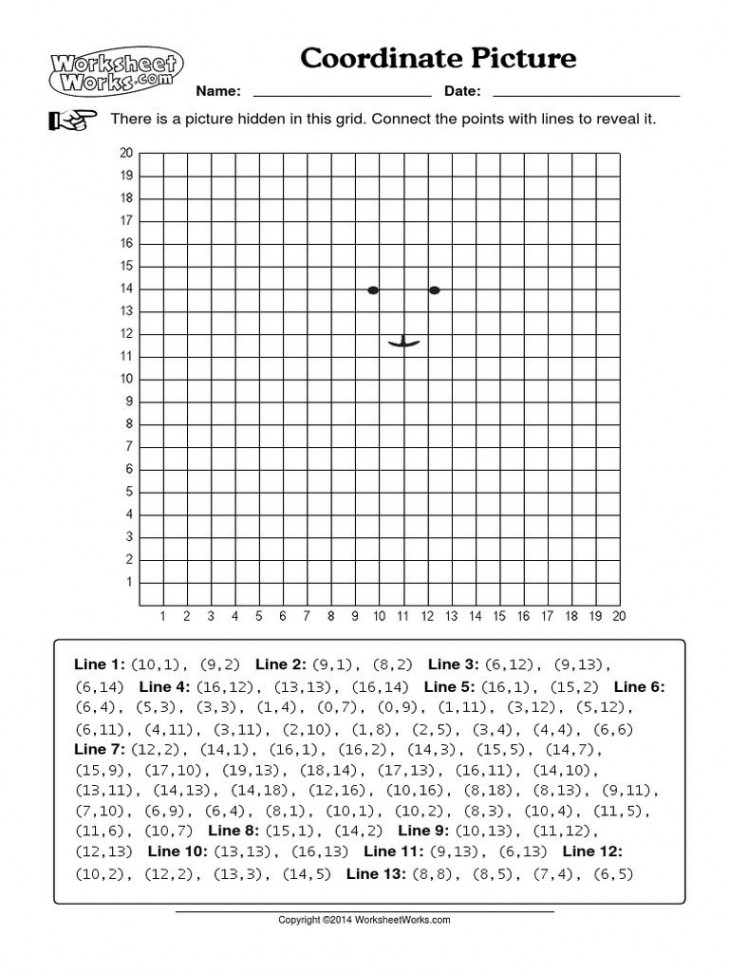 Coordinate Picture Worksheets Works  Coordinate plane worksheets