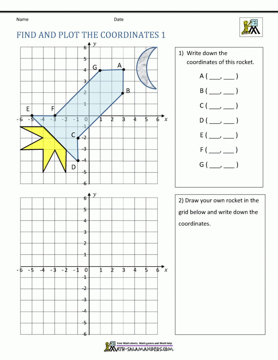 Coordinate Plane Worksheets -  quadrants