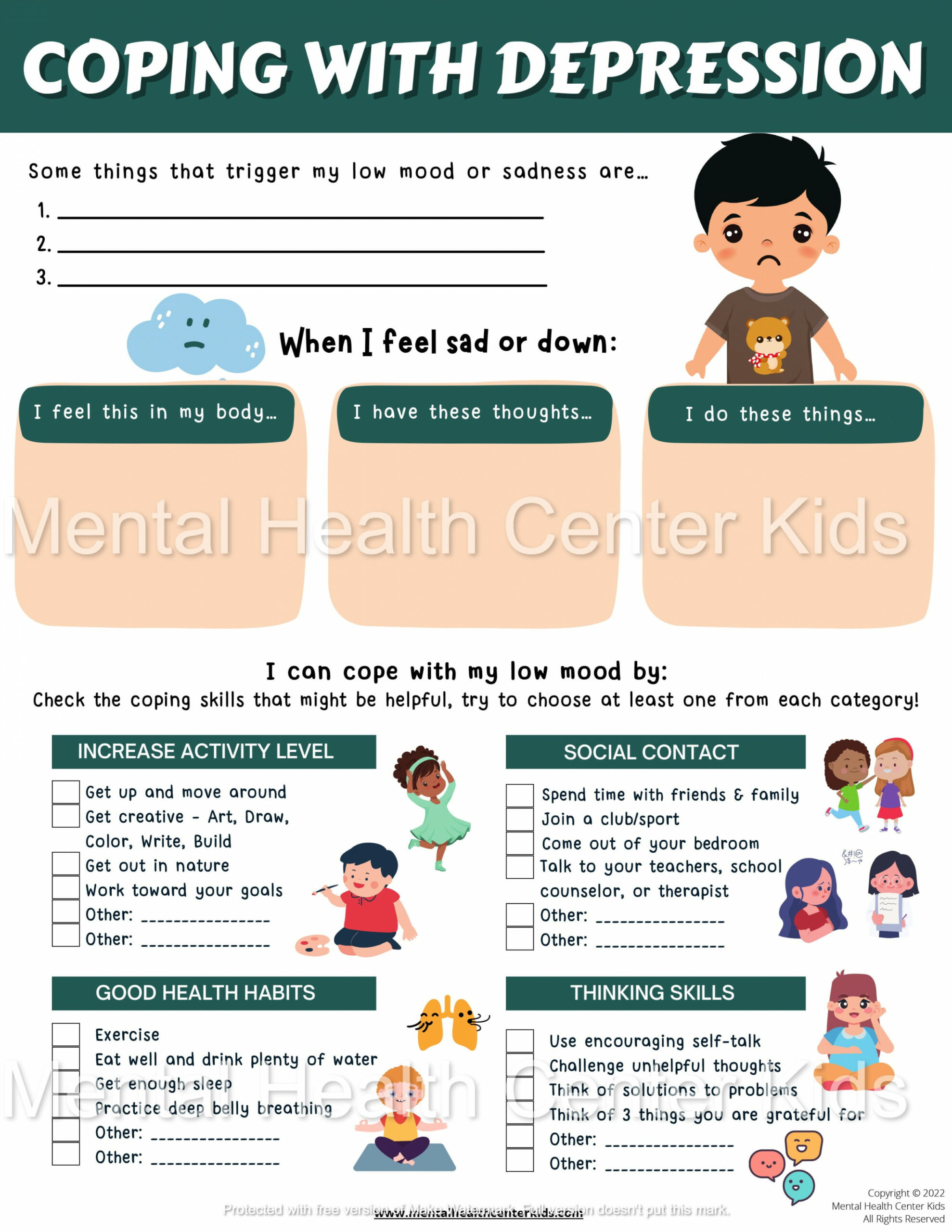 Coping With Depression – Mental Health Center Kids