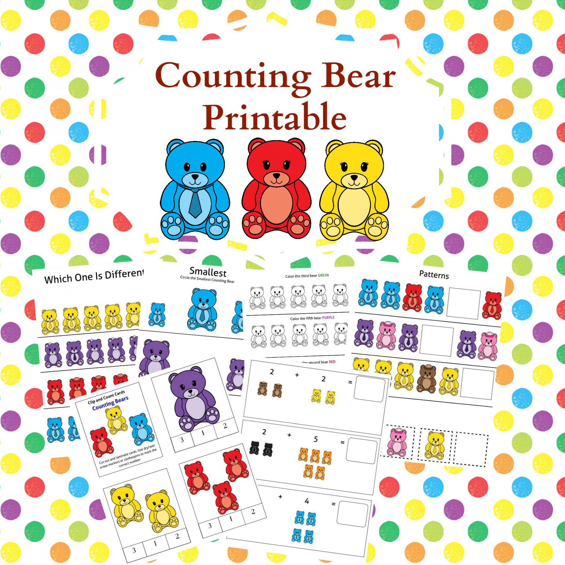 Counting Bears Printable