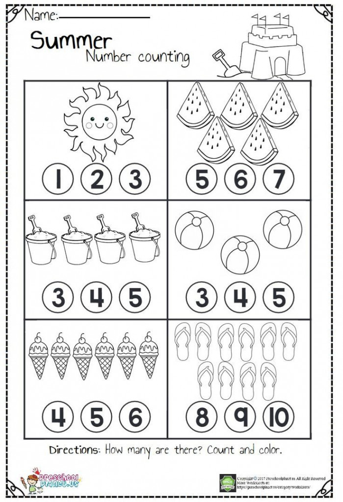 counting worksheets  Preschool math worksheets, Kindergarten math