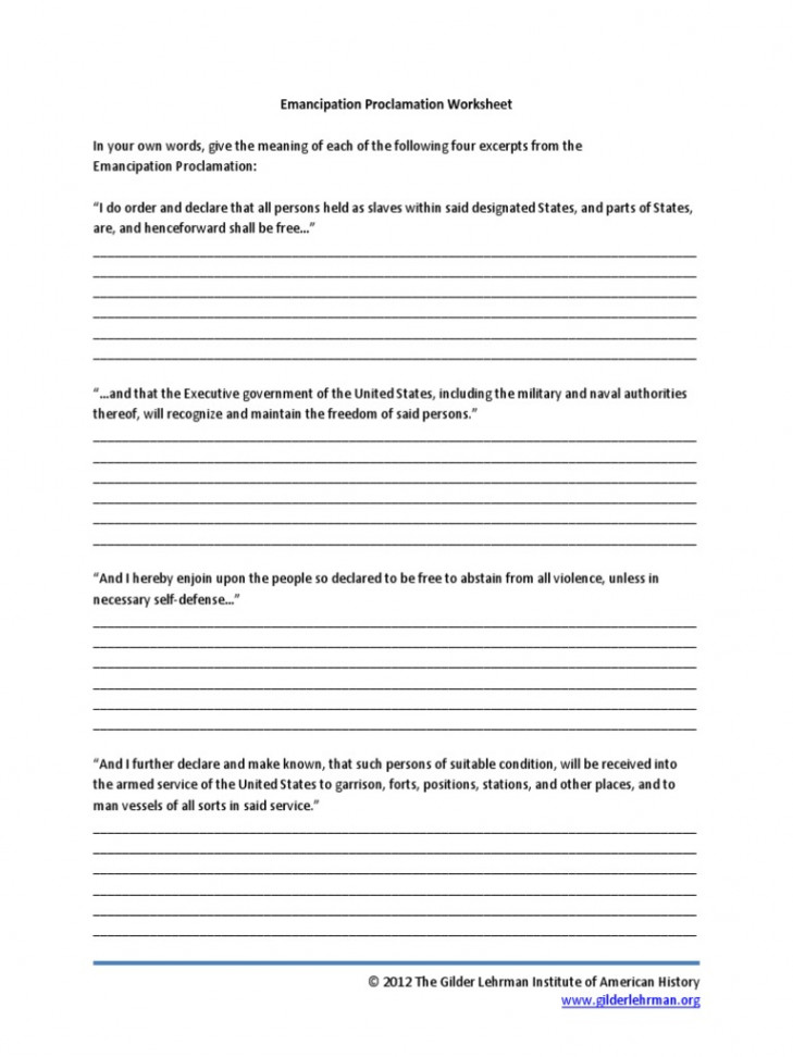 Deandre Martin - Emancipation Proclamation Worksheet PDF  PDF