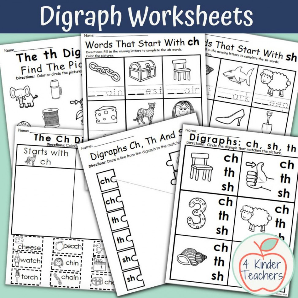 Digraph Worksheets For Kindergarten: A Great Way to Teach Digraphs