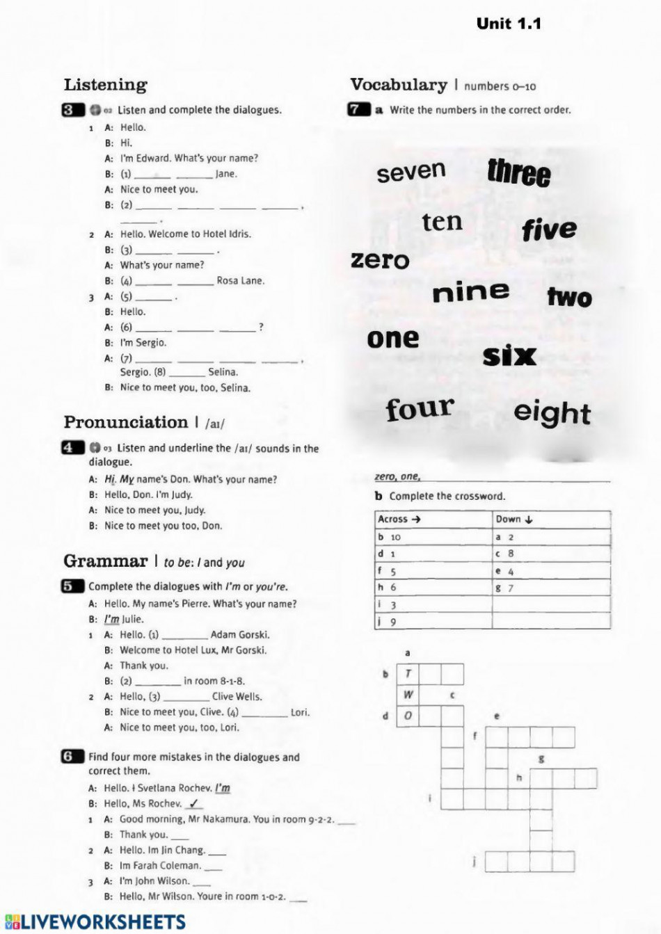 English for adult beginners worksheet  Live Worksheets