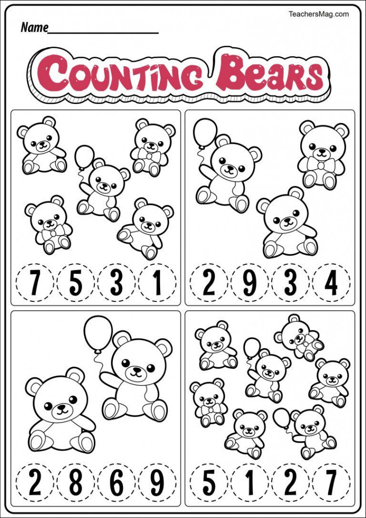 Free Bear-Themed Printable Worksheets  TeachersMag