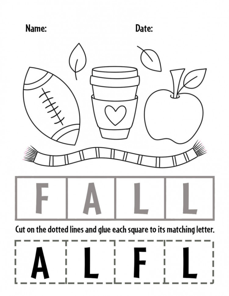 Free Fall Worksheets for Preschool! ⋆ The Hollydog Blog