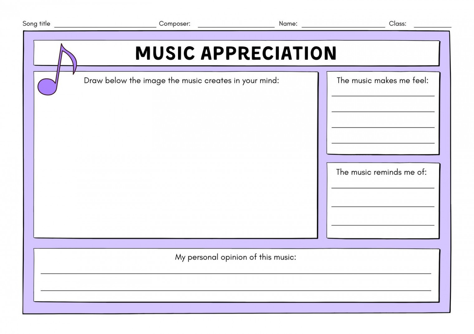 Free music worksheet templates to edit and print  Canva