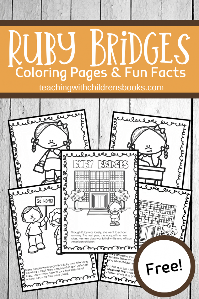 Free Printable Ruby Bridges Coloring Page Packet  Ruby bridges