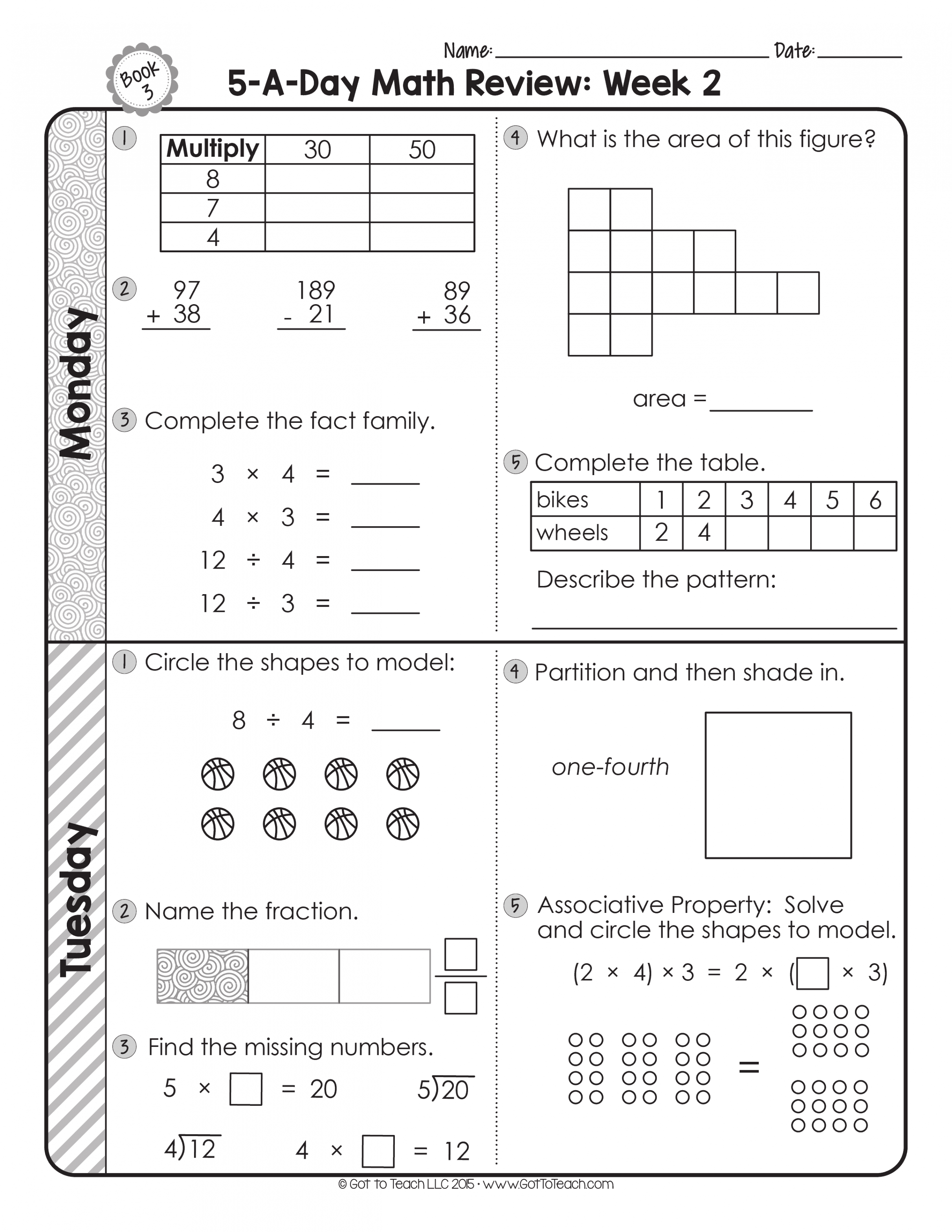 FREE rd Grade Daily Math Spiral Review • Teacher Thrive