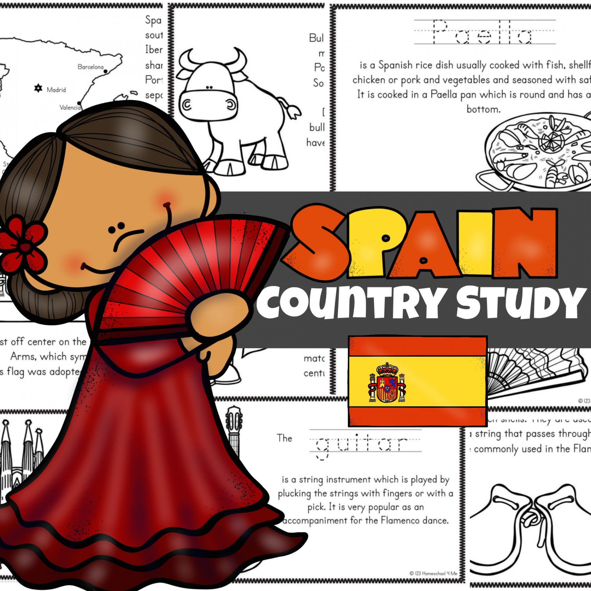 FREE Spain for Kids Free Printable My Little Book about Spain