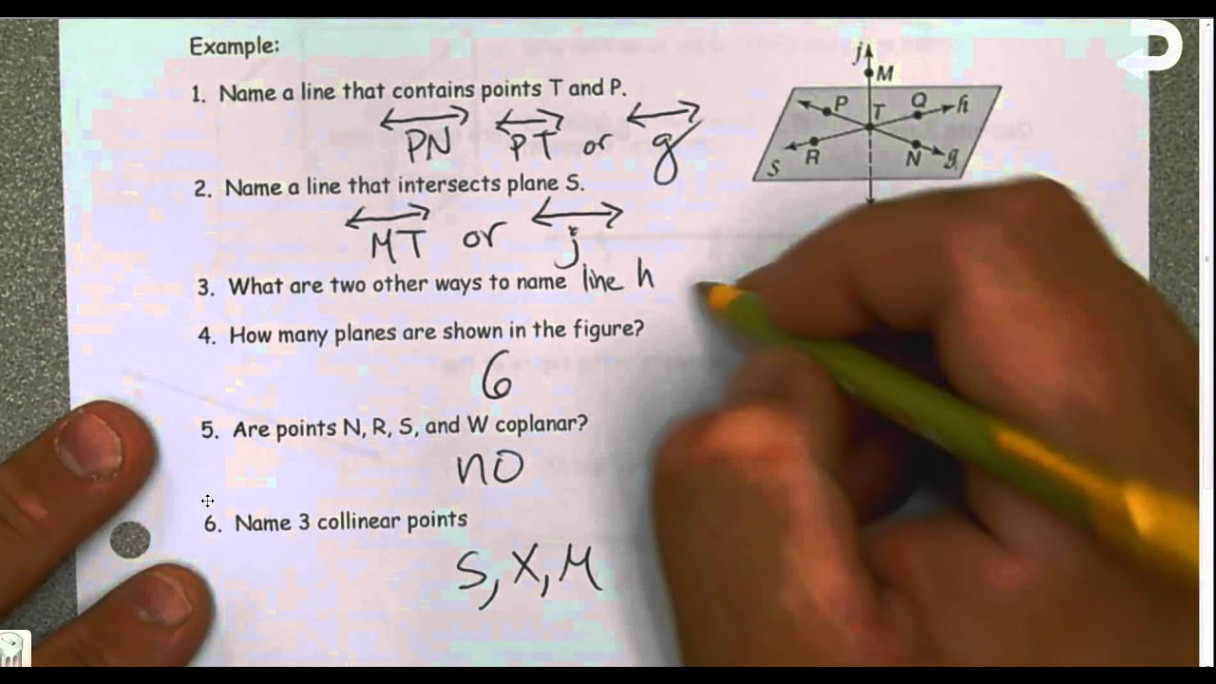 Geometry Unit  Lesson  - Points, Lines, and Planes