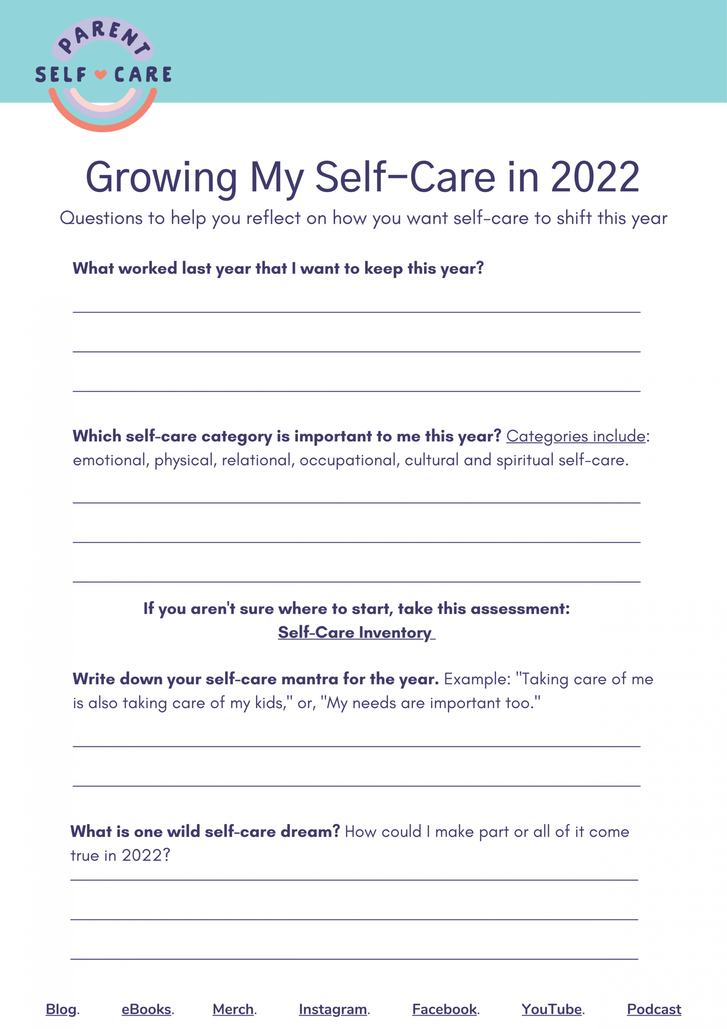 Growing Your Self-Care in : Get Your Free Self-Care Worksheet