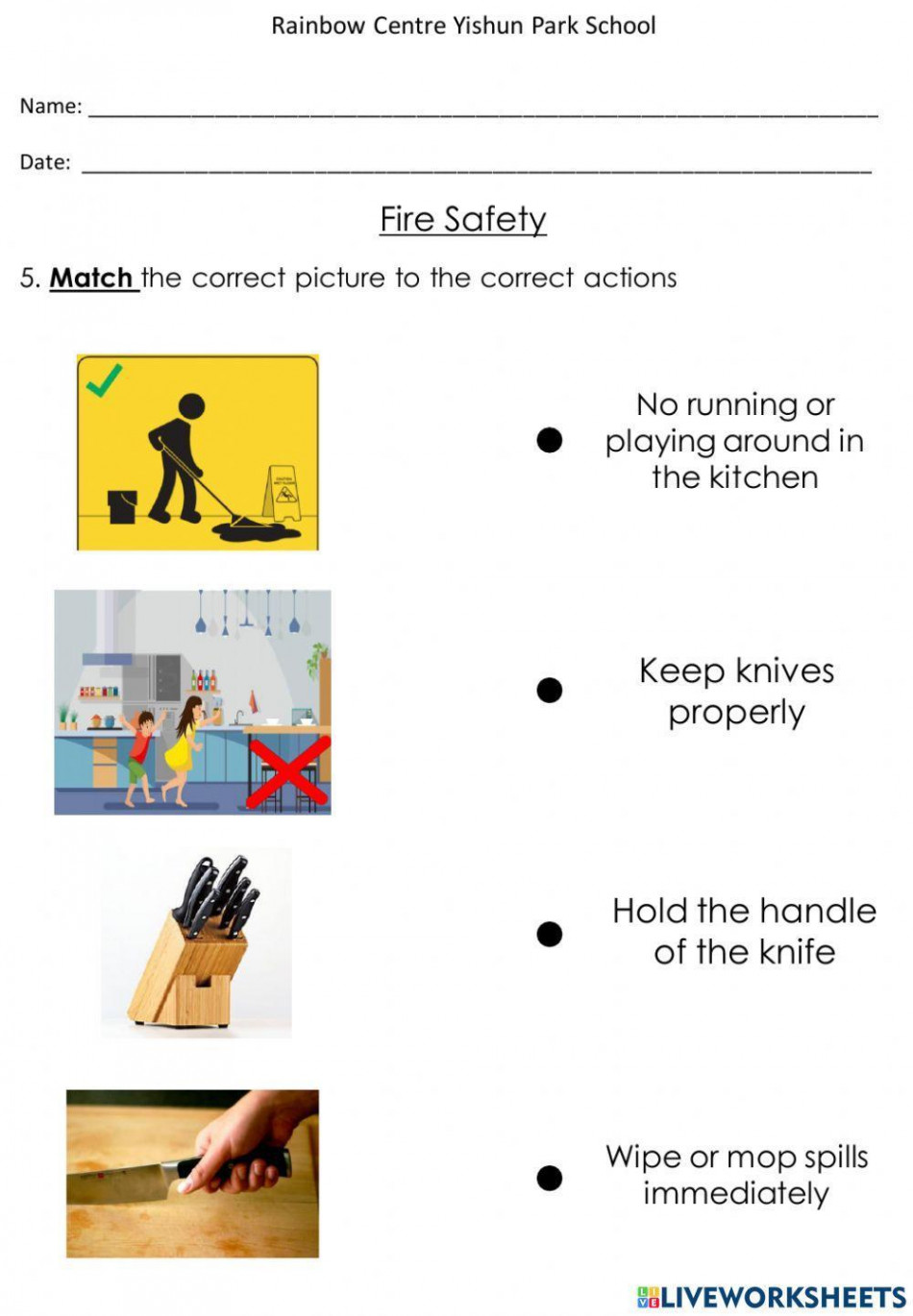 Home Safety  worksheet  Live Worksheets