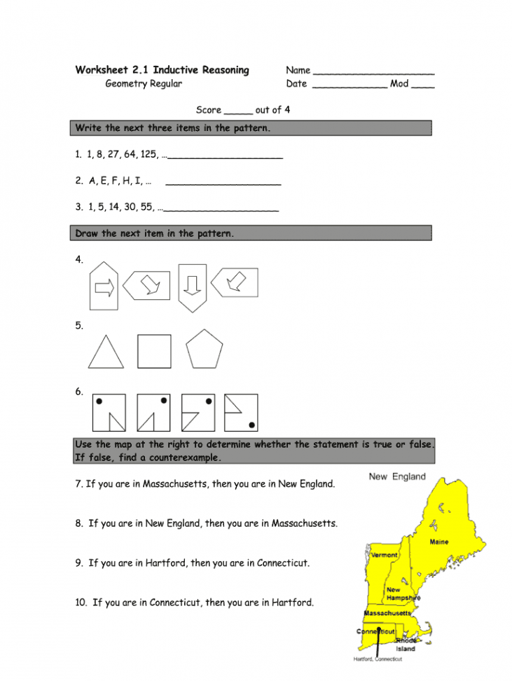 Inductive reasoning worksheet: Fill out & sign online  DocHub