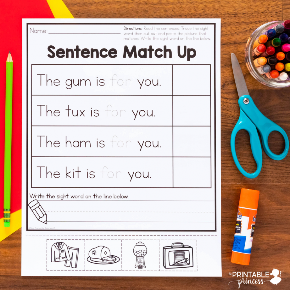 Kindergarten Sight Word Practice Bundle  No Prep Sight Word