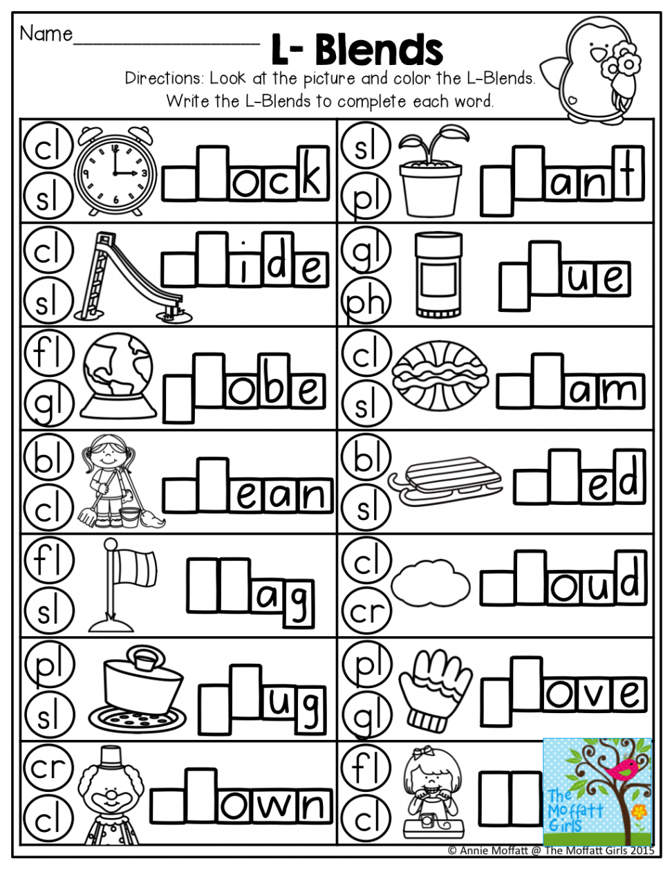 L-Blends and TONS of other great printables!  Blends worksheets