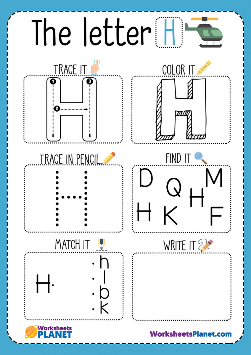 Letter H Worksheet