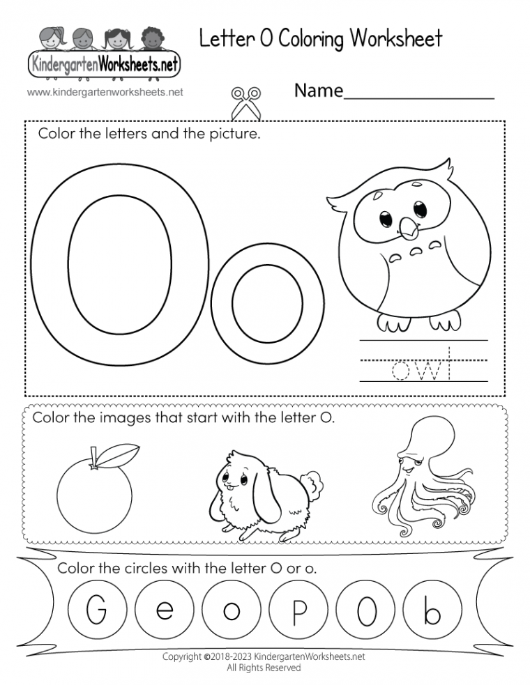 Letter O Coloring Worksheet - Free Printable, Digital, & PDF