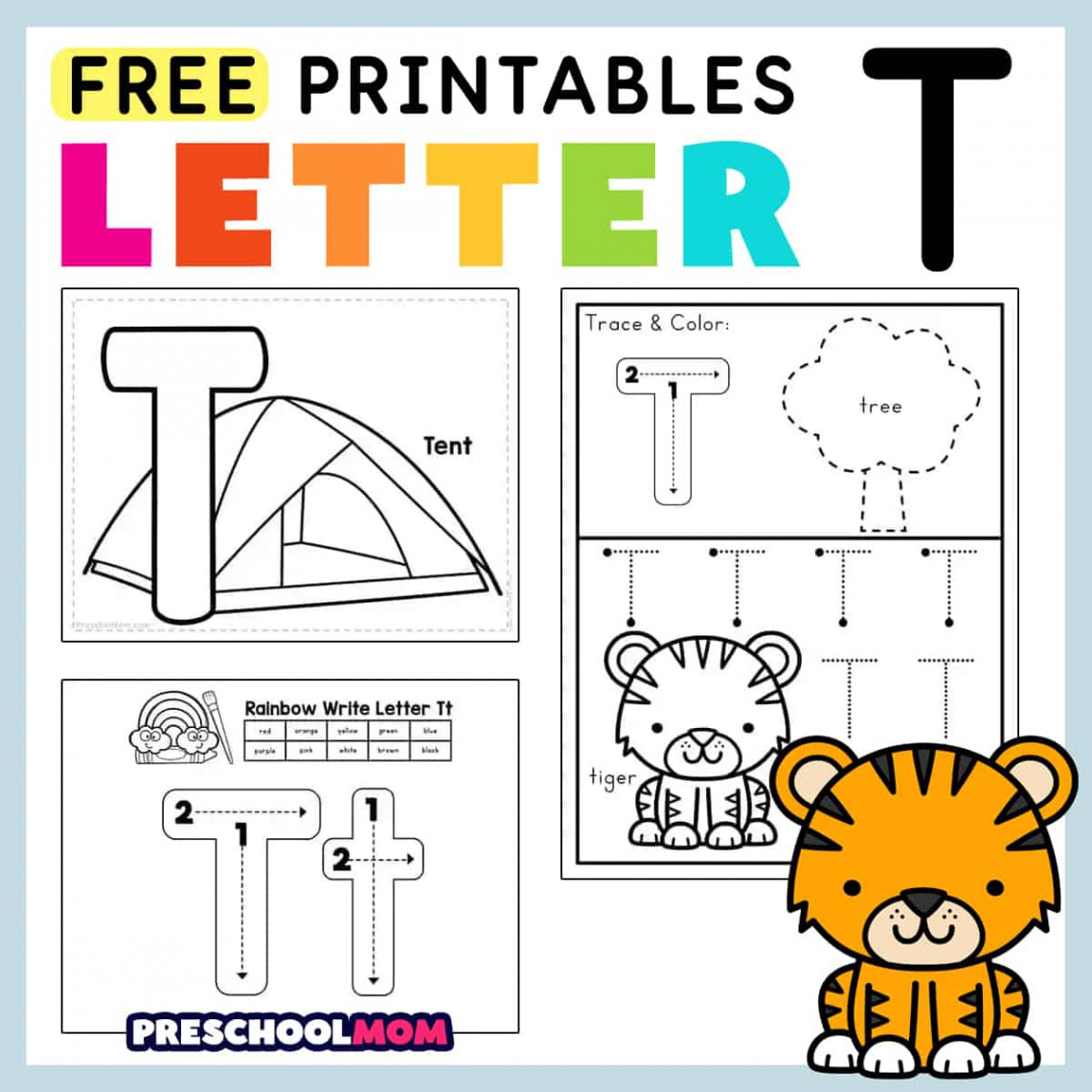 Letter T Preschool Printables - Preschool Mom