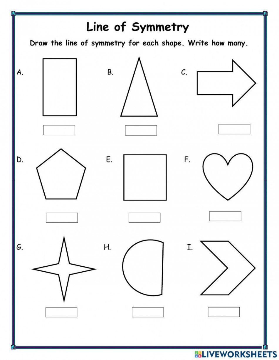 Line of Symmetry  Live Worksheets