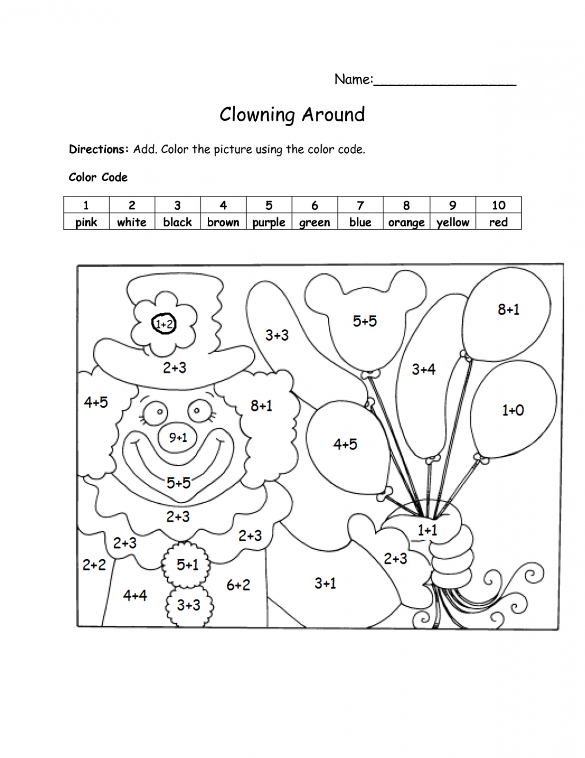 Math Fun Sheets Printable  Activity Shelter